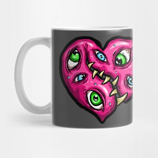 Zombie Heart Eyeball Jack Pink Valentines Day Mug